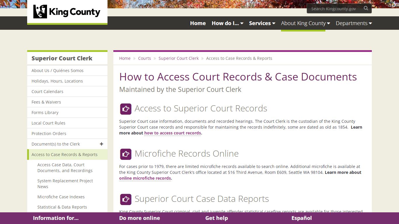 How to Access Court Records & Case Documents - King County